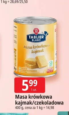 Masa krówkowa kajmak Tablier Blanc promocja w Leclerc