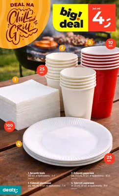 Kubeczki papierowe promocja w Dealz