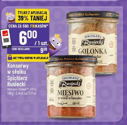 Konserwy w słoiku Spichlerz Rusiecki promocja w POLOmarket