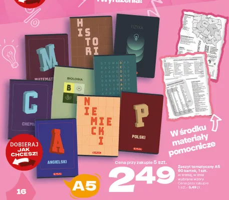 Zeszyt tematyczny Herlitz A5 60 kartek promocja w Twój Market