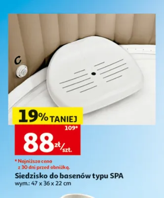 Siedzisko do basenów typu SPA promocja w Auchan