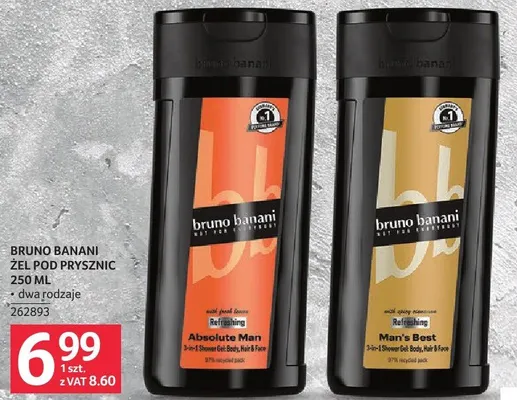 Żel pod prysznic BRUNO BANANI żel pod prysznic 250 ML promocja w Selgros