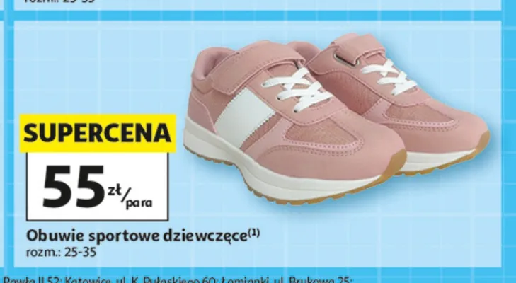 Obuwie sportowe dziewczęce Inextenso promocja w Auchan