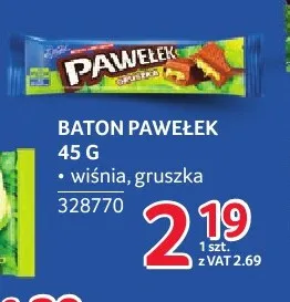 Baton Pawełek gruszkowy E.Wedel promocja w Selgros