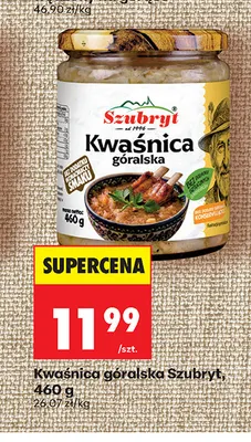 Kwaśnica góralska Szubryt promocja w Biedronka