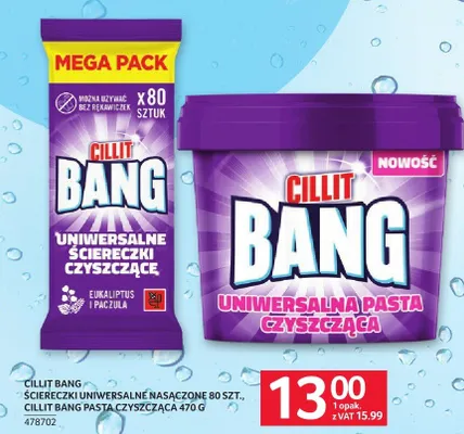 Uniwersalne ściereczki czyszczące Cillit Bang 80szt. promocja w Selgros