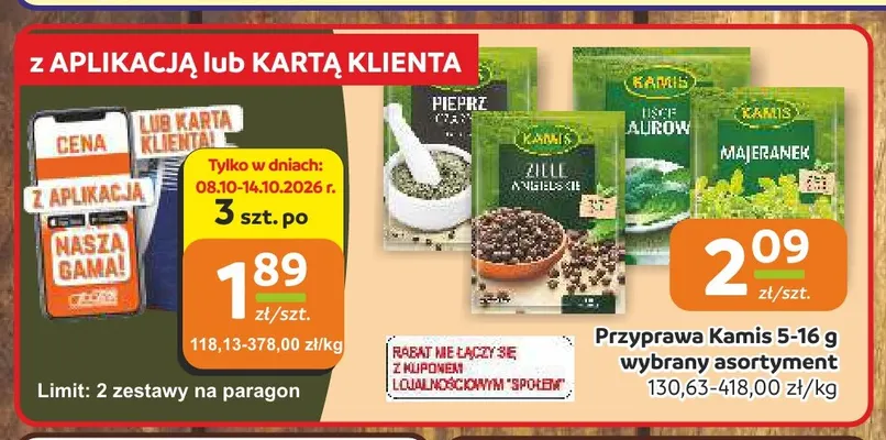 Przyprawa Kamis promocja w Społem Częstochowa