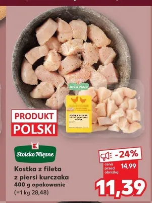 Kostka z fileta z piersi kurczaka Stoisko Mięsne promocja w Kaufland