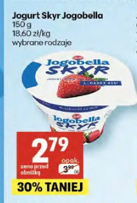 Jogurt Skyr Jogobella promocja w Delikatesy Centrum