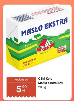 Masło ekstra 82% promocja w Dino