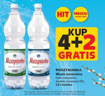 Woda mineralna nisko nasycona, średnio nasycona CO2 promocja w Kaufland