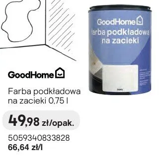 Farba podkładowa na zacieki GoodHome 0,75l promocja w Castorama