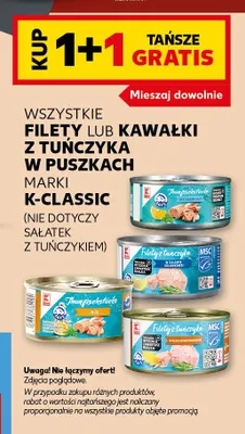 Filety z tuńczyka w zalewie solankowej K-Classic promocja w Kaufland