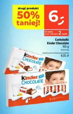 Czekoladki Kinder Chocolate promocja w Dealz