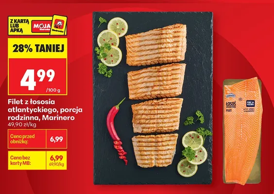 Filet z łososia atlantyckiego porcja rodzinna Marinero promocja w Biedronka