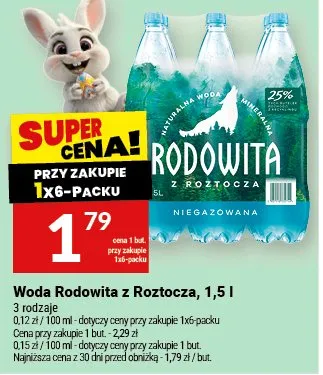 Woda Rodowita z Roztocza promocja w Twój Market