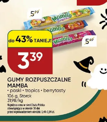 Gumy rozpuszczalne paski Mamba promocja w Chata Polska