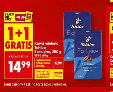 Kawa mielona Tchibo Exclusive promocja w Biedronka