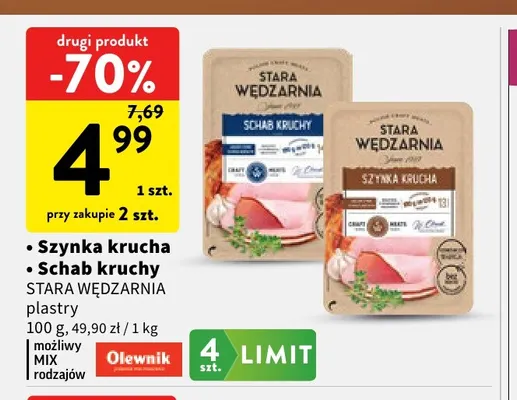 Schab kruchy Stara Wędzarnia w plastrach promocja w Intermarche