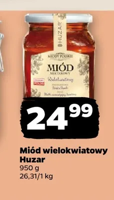 Miód wielokwiatowy Huzar promocja w Netto