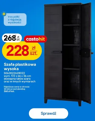 Szafa plastikowa wysoka promocja w Castorama