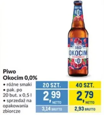 Piwo Okocim 0,0% promocja w Makro