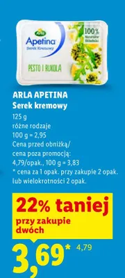 Serek kremowy pesto/rukola promocja w Lidl