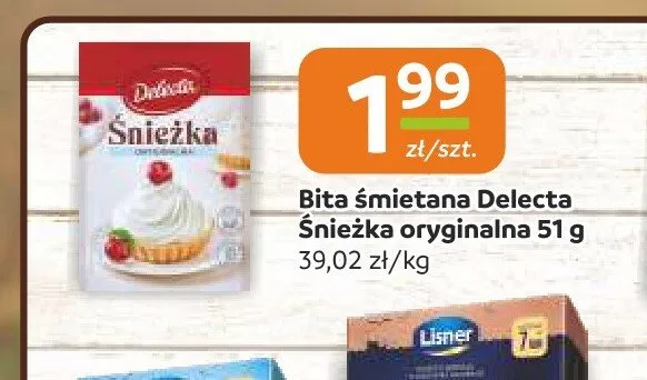 Bita śmietana Delecta Śnieżka oryginalna promocja w Społem Częstochowa
