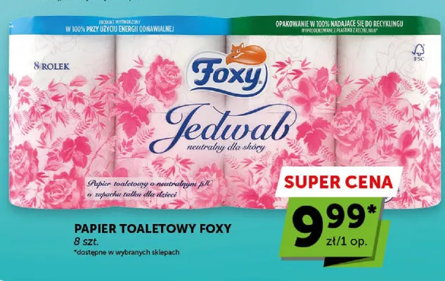 Papier toaletowy Foxy Jedwab promocja w Groszek