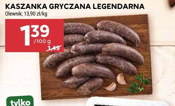 Kaszanka gryczana legendarna Olewnik promocja w Stokrotka