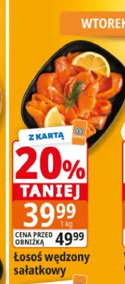 Łosoś wędzony sałatkowy promocja w Leclerc