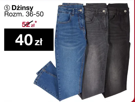 Dżinsy Rozm. 36-50 promocja w Woolworth