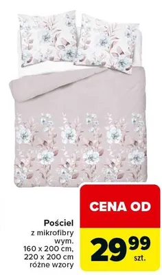 Pościel z mikrofibry różne wzory promocja w Carrefour