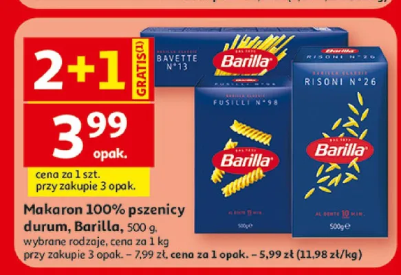 Makaron Fusilli Barilla promocja w Auchan