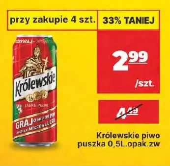 Piwo Królewskie promocja w API Market