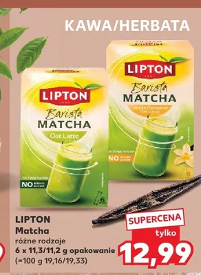 Matcha Lipton Barista Vanilla Flavoured Oat Latte promocja w Kaufland