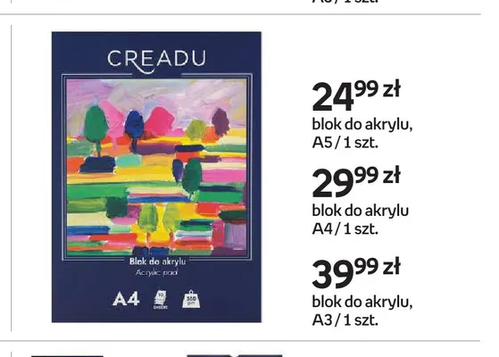 Blok do akrylu A5 Creadu promocja w Empik