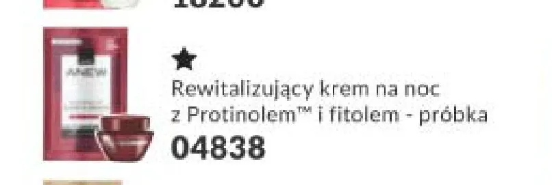 Rewitalizujący krem na noc z Protinolem i fitołem Anew próbka promocja w AVON