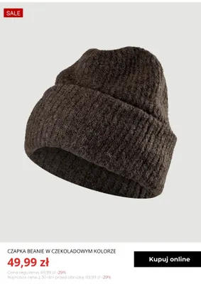 Czapka beanie w czekoladowym kolorze Greenpoint promocja w Greenpoint