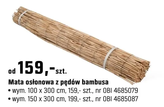 Mata osłonowa z pędów bambusa promocja w OBI