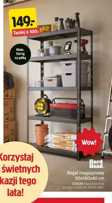 Regał magazynowy Hard Head 90x180x40cm promocja w Jula