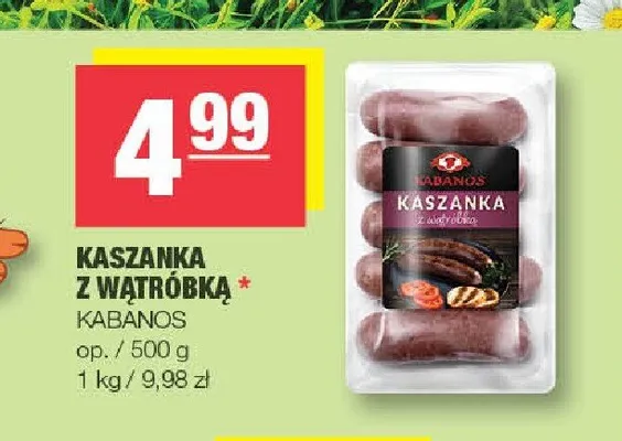 Kaszanka z wątróbką Kabanos promocja w SPAR
