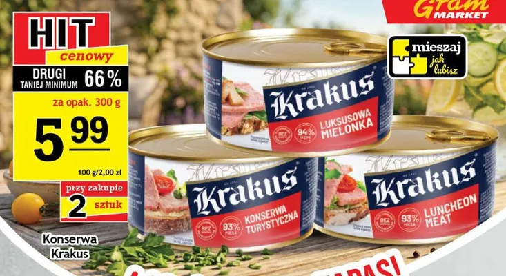 Konserwa Krakus Konserwa Turystyczna promocja w Gram Market