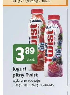 Jogurt pitny Twist promocja w Marketvita