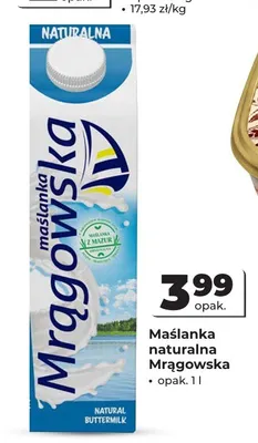 Maślanka naturalna Mlekpol Mrągowska promocja w Odido