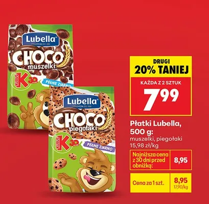 Płatki muszelki, piegulatki promocja w Biedronka