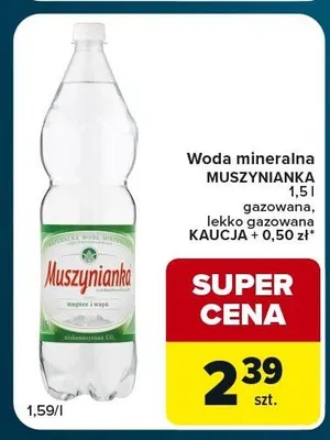 Woda mineralna Muszynianka lekko gazowana promocja w Globi