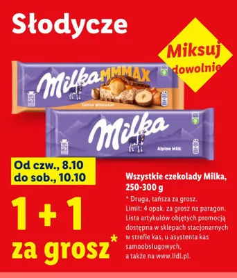 Czekolada Milka MMMAX Toffee Wholenut promocja w Lidl