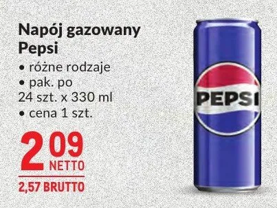 Napój gazowany Pepsi różne rodzaje promocja w Makro