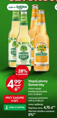 Napój piwny Somersby Mango & Lime promocja w Żabka